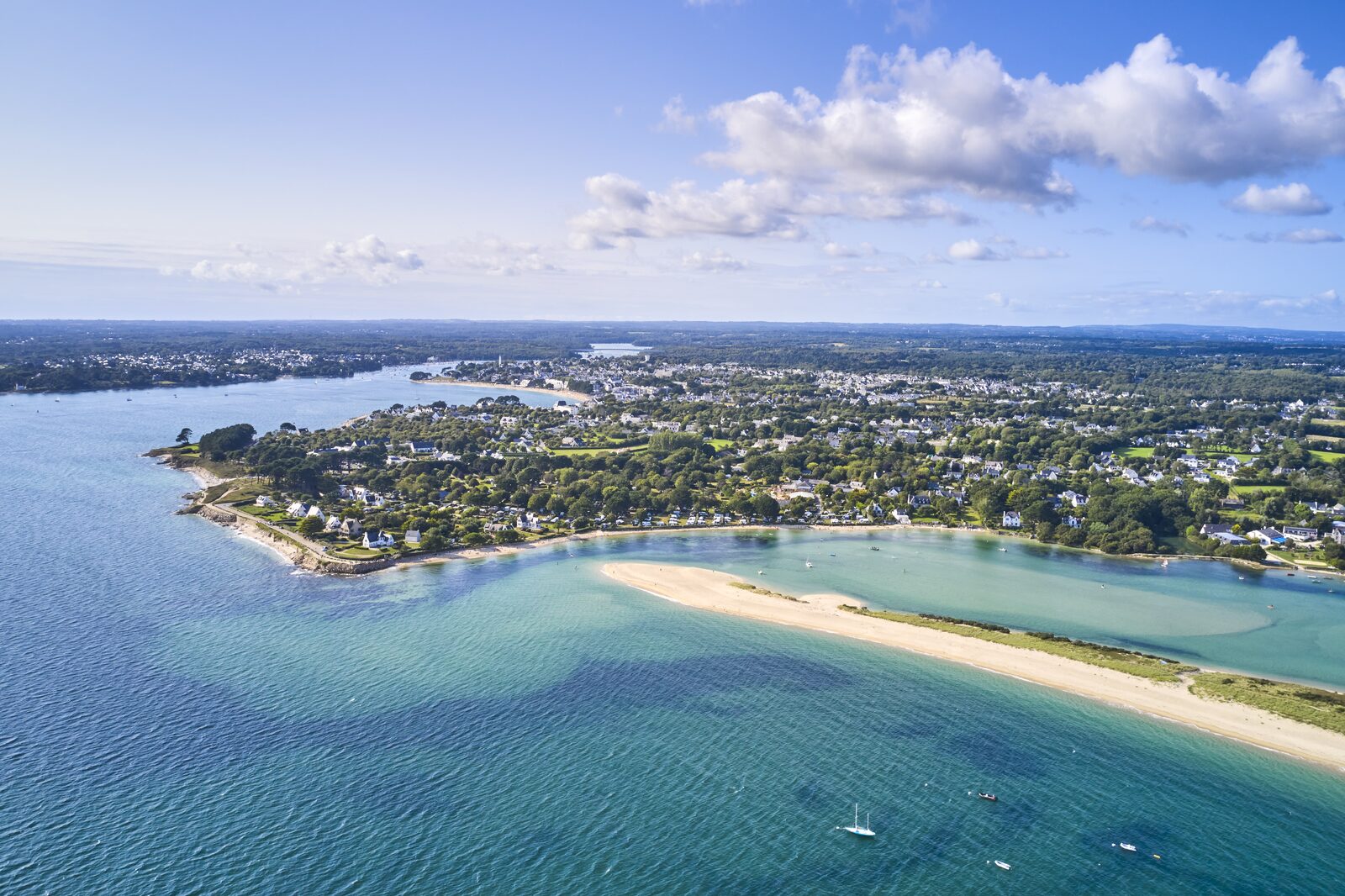 Bénodet, vue aérienne de la côte et de la Riviera Bretonne